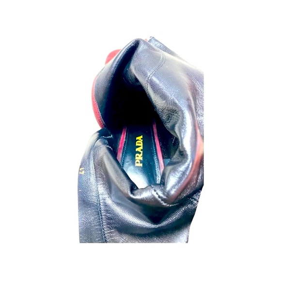 ❤️Prada Granato Burgundy Suede Heeled Boots❤️ - Picture 7 of 9